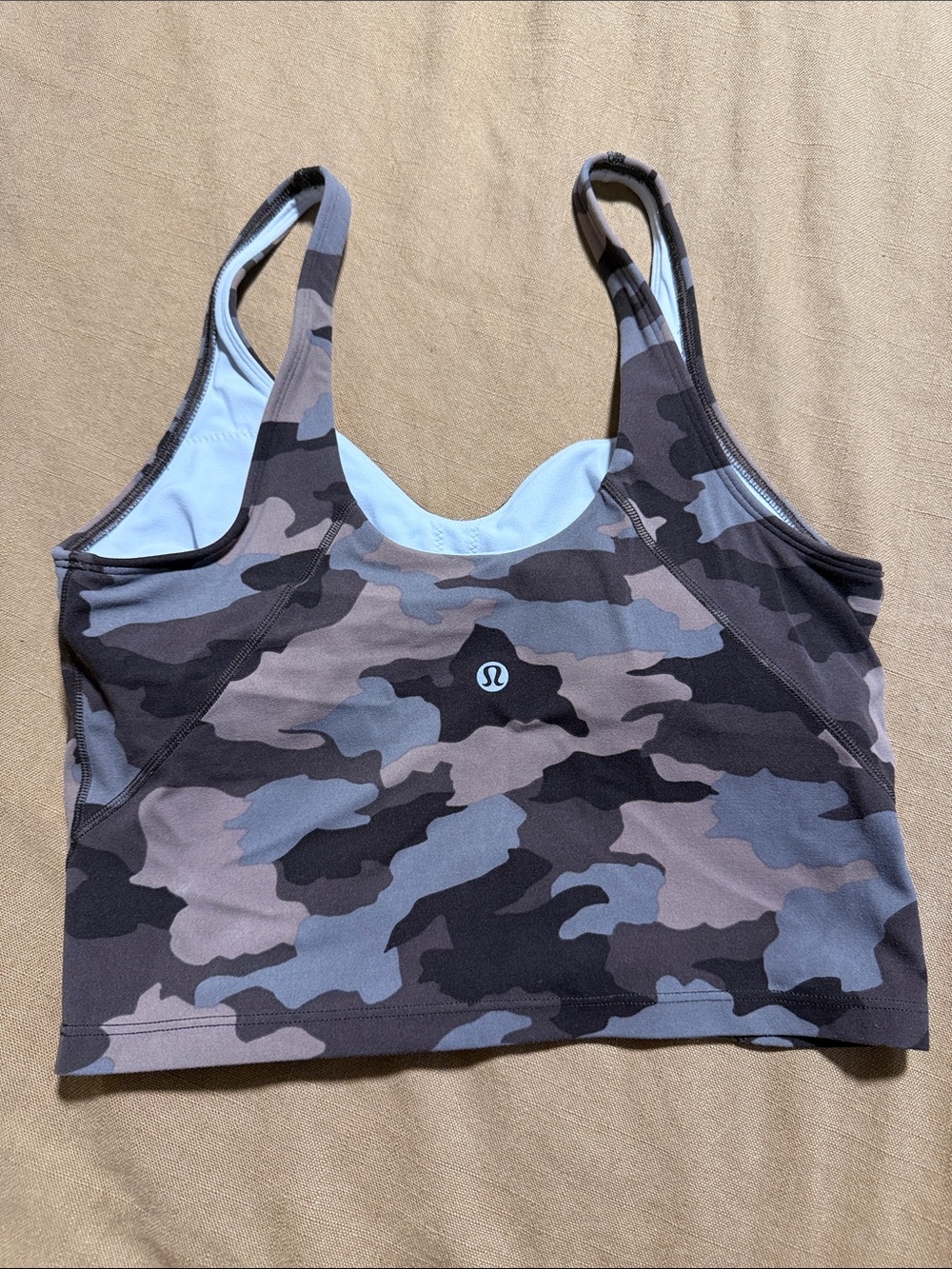 lululemon athletica Camo Scoop Sports Bra — Gray & Black